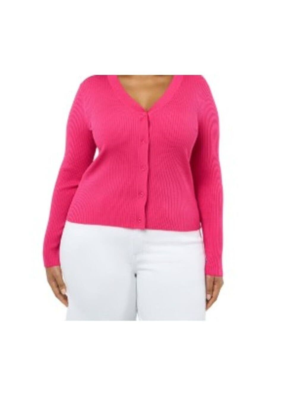Edited by Remi Bader Women's Cardigan Pink Size XL